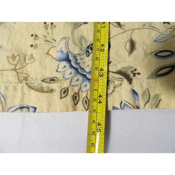 Vintage Requirements Linen Midi Dress Medium Yellow Floral Cottage Core Fairy Y2 - Picture 5 of 13